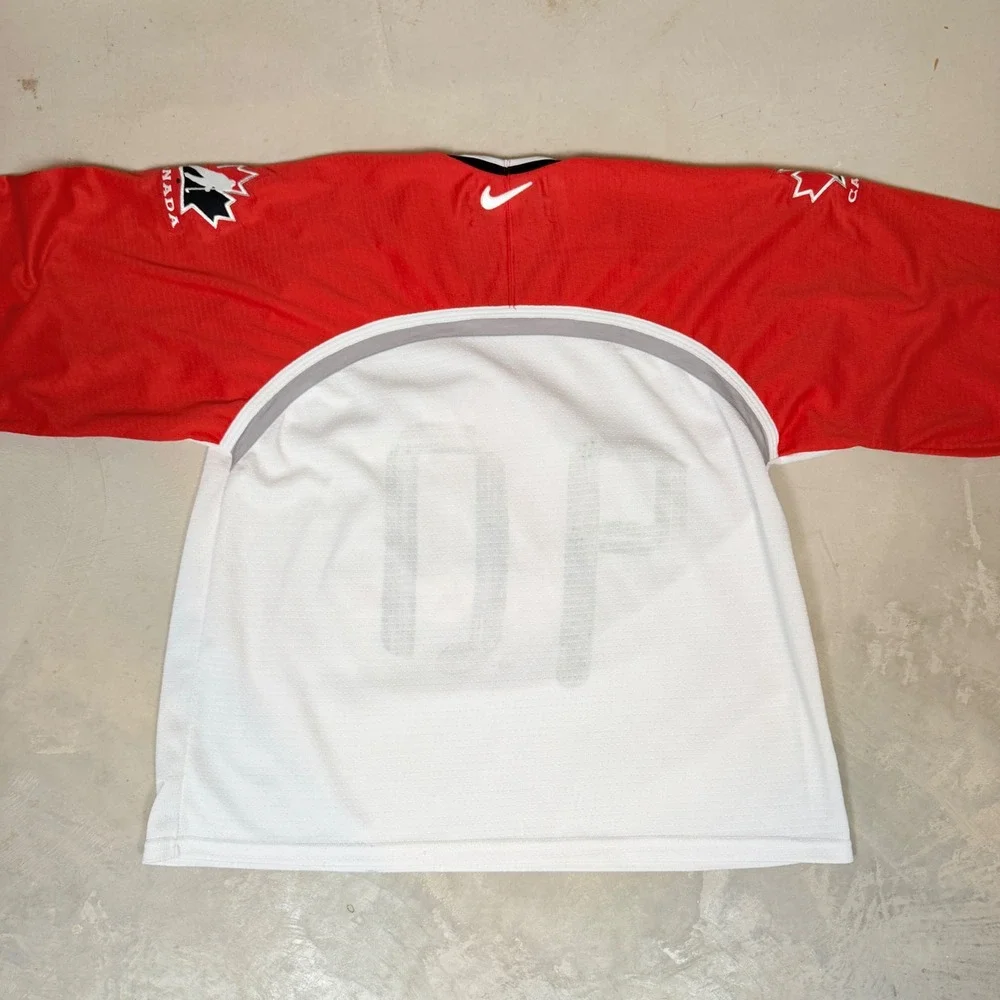 Nike Team Canada Hockey Jersey Mens Large White Red Embroidered Vintage L